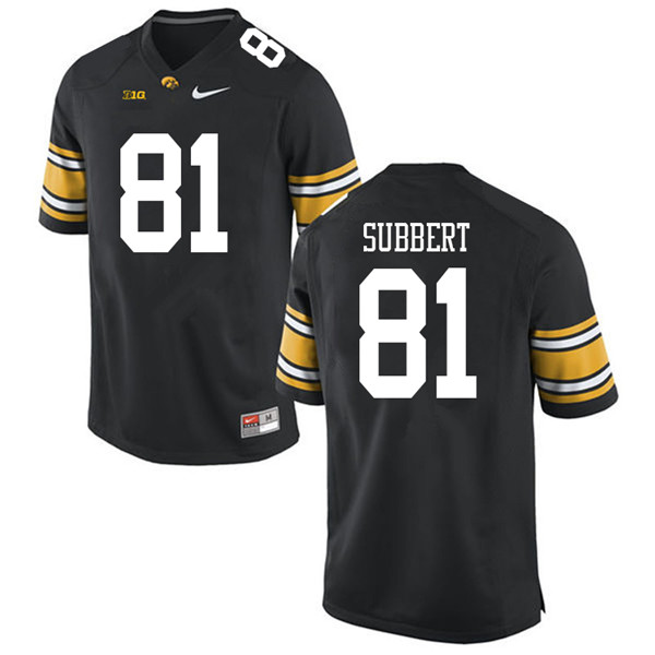 Men #81 Ben Subbert Iowa Hawkeyes College Football Jerseys Sale-Black